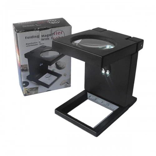 -katlanır Plastık,led Işıklı Test Cıhazı Büyüteç 2.5x90mm - 3