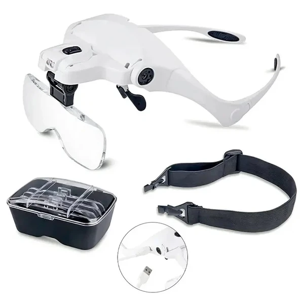 -şarjlı Gözlük Büyüteç Çalışma Büyüteci 5 Lensli 9892b2c - 2