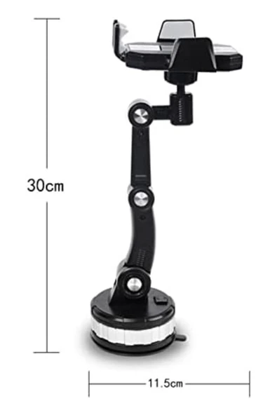 Jel Vantuzlu Cama Takılabilen Güçlü 360 Derece Dönebilen Ayarlanabilir Araç Içi Vantuzlu Telefon Tutucu - Resim 7