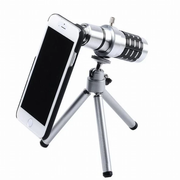 İphone5,5s,i̇phone4.4s Için Alüminyum 14x Optik Zoom Yakından Görüntü Çekme Dürbün - 3