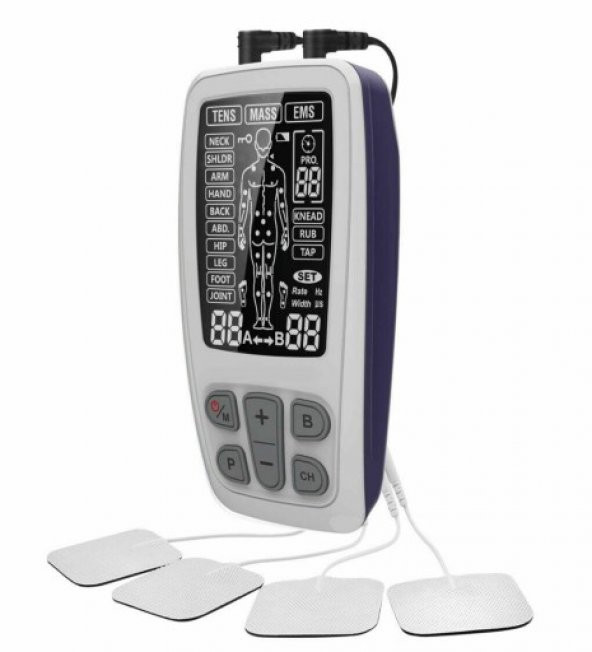 Roovjoy Erkentmed Combo ŞARJ EDİLEBİLİR Tens EMS Masaj Cihazı Aleti +4 Ped Hediye FİZİK TEDAVİ (Bataryalı) - 3