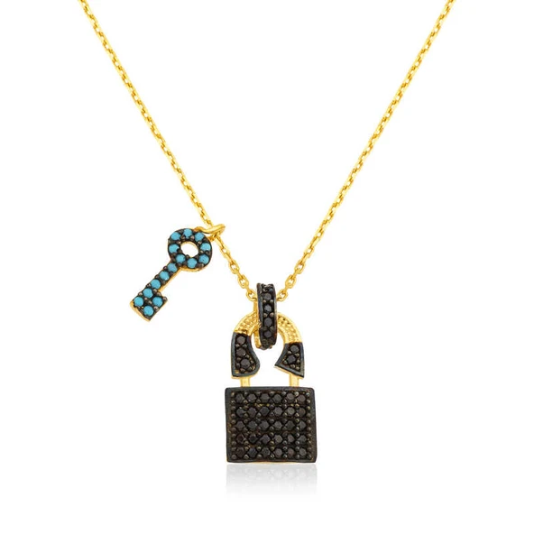 925 Ayar Gümüş Kalbimin Anahtarı Kadın Gümüş Kolye PT2610268 (599599) ürün görseli 1