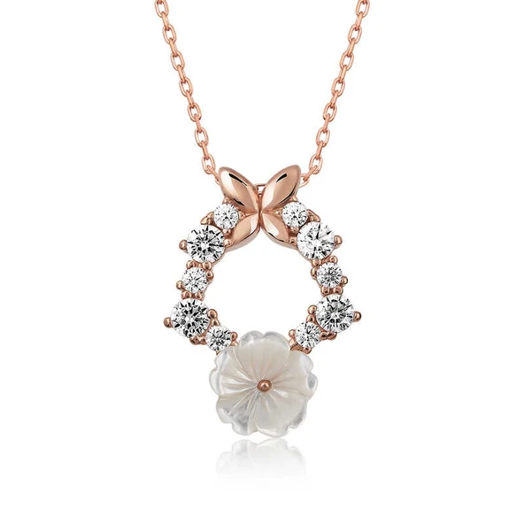 925 Ayar Gümüş Bahar Çiçeği Kadın Gümüş Kolye T5206 (599599) ürün görseli 1