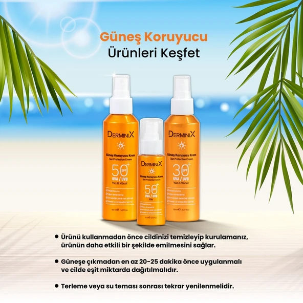 Derminix, Yüz ve Vücut Güneş Koruyucu Sprey Krem Spf50+ - 150 ml - Resim 5