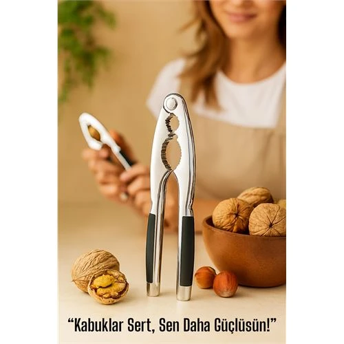Metal Ceviz Kıracağı – Kauçuk Tutma Yerli | Fındık, Ceviz, Badem İçin Ergonomik Kırıcı ürün görseli 1