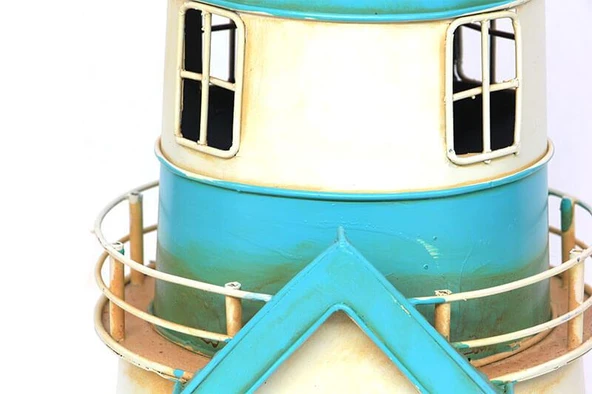Dekoratif Metal Deniz Feneri Kumbara Vintage Biblo Hediyelik (599599) - 4