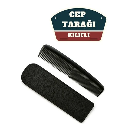 Kılıflı Cep Tarağı – 14 x 3 cm | Kompakt, Şık ve Taşınabilir Erkek Bakım Tarağı ürün görseli
