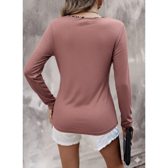 Lucky Life Kadın Uzun Kollu V Yakalı Kaşkorse Bluz - 3