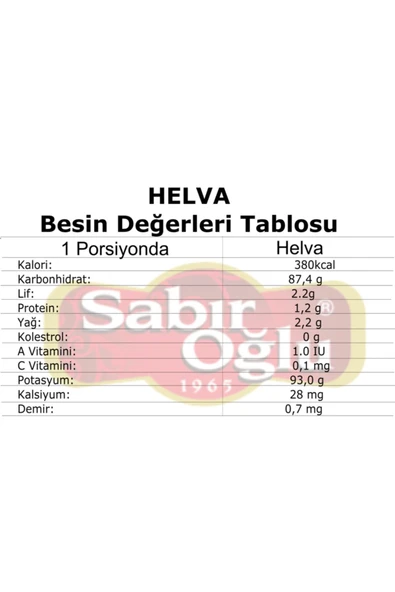 SABIROĞLU VANİLYALI HELVA 350 GR - Resim 5