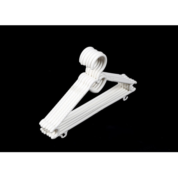 24 Adet Beyaz Renk Bebek Elbise Askısı Bebek Kıyafet Askısı - 2