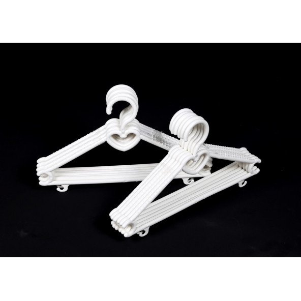 24 Adet Beyaz Renk Bebek Elbise Askısı Bebek Kıyafet Askısı - 3