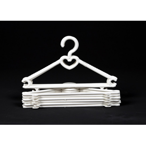 24 Adet Beyaz Renk Bebek Elbise Askısı Bebek Kıyafet Askısı - 5