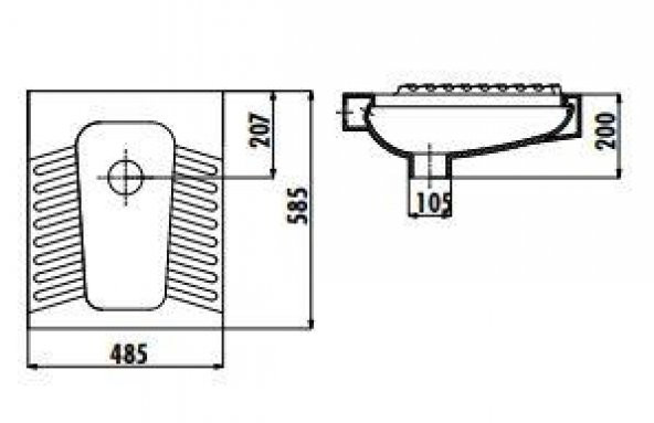 Creavit Çevre Yıkamalı 50x60 cm Tuvalet-Hela Taşı TP570 - 2