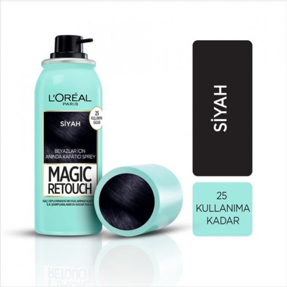 Loreal Paris Beyaz Saçlar Için Kapatıcı Siyah Saç Spreyi - Magic Retouch 01 Noir 75 ml