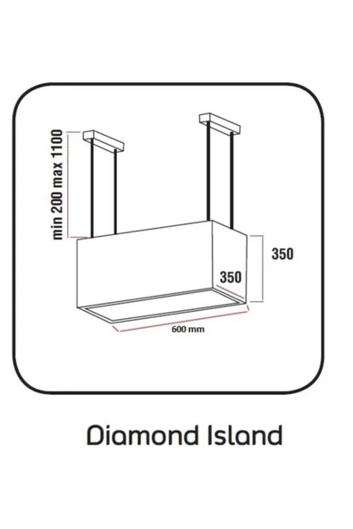 Diamond Beyaz Ada Davlumbaz - 2
