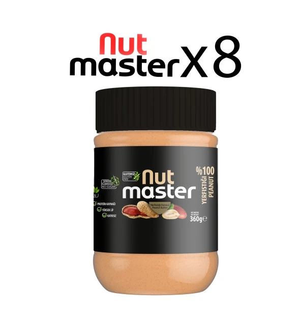 Nut Master Yer fıstığı Ezmesi %100 X 8 KOLİ (360 gr )