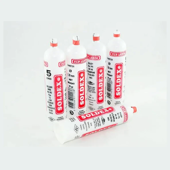 Tüp Lehim 1,2 mm 25 Gr - 5 Kanallı, Sn:60 / Pb:40 ürün görseli