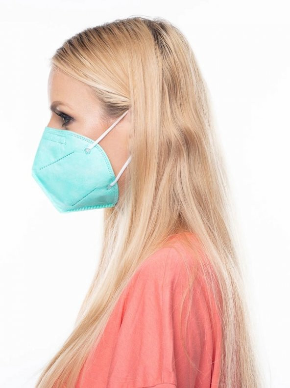 AngelMask Yetişkin Yeşil Renkli FFP2 N95 Maske 10lu Kutu - 2
