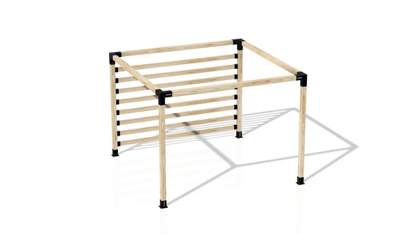 iAhşap Pergola Braket Seti 4 Ana Direkli - Yan Seperatörlü Üstü Açık - 2