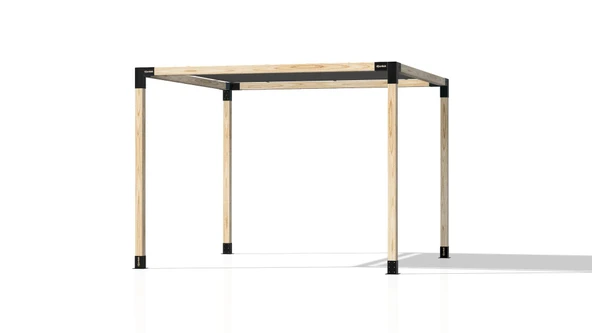 iAhşap Pergola Ahşap Direkler 4 Adet - Gölgelikli - Pergola Braket Seti - 6