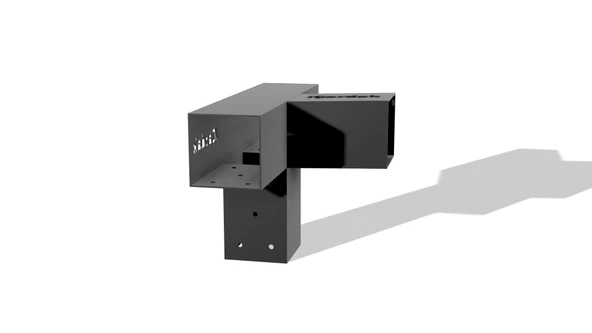 iAhşap 9 x 9 Ana direk Meretek Çıkışı Yukarı 15 derece 4 kollu Pergola braketi - 2