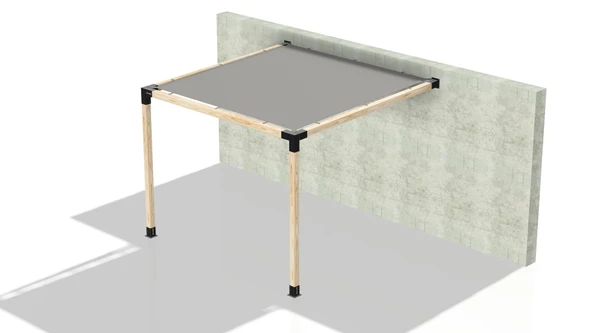 iAhşap Sundurma Pergola Braket Seti 2 Ana Direkli Gölgelikli Pergola - 3