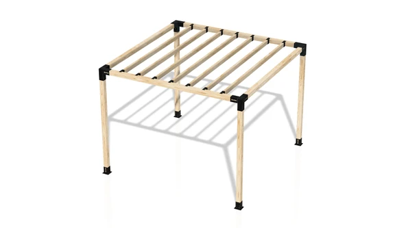 iAhşap Pergola Braket Seti 4 Ana Direkli - Izgaralı Pergola Seti - 4