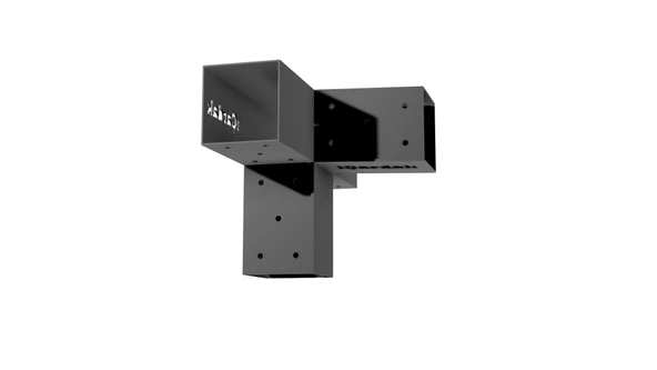 iAhşap 9 x 9 Ana direk Meretek Çıkışı Aşağı 15 derece 4 kollu Pergola braketi - 4