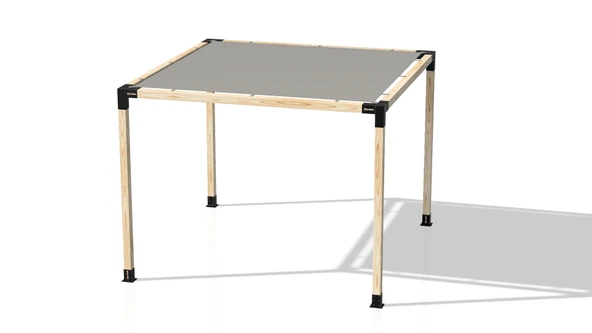 iAhşap Pergola Ahşap Direkler 4 Adet - Gölgelikli - Pergola Braket Seti - 5