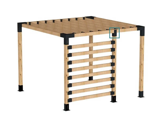iAhşap 9 x 9 Mertekler ve Yan direkler İçin Pergola Braketi - 4