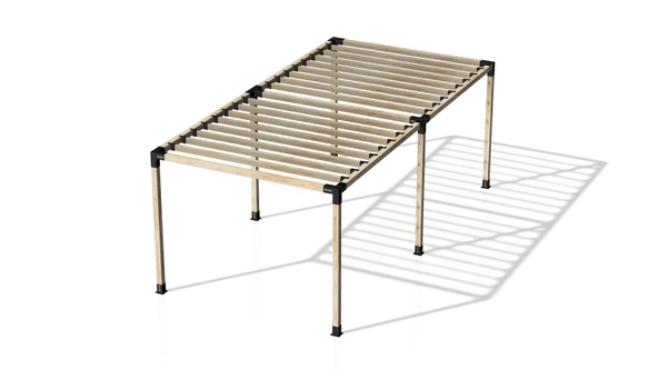 iAhşap Pergola Braket Seti 6 Ana Direkli - Izgaralı Pergola Seti - 2