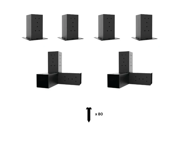 iAhşap Sundurma Pergola Braket Seti 2 Ana Direkli Üstü Açık Eğimli Sundurma - 5