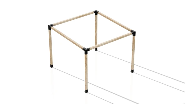 iAhşap Pergola Braket Seti 4 Ana Direkli Üstü Açık Eğimli Pergola Braket Seti
