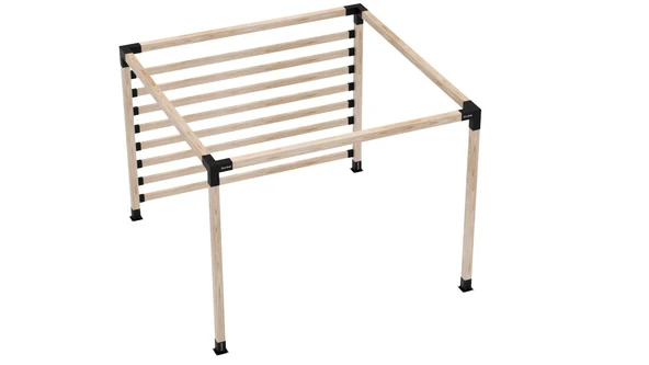iAhşap Pergola Braket Seti 4 Ana Direkli - Yan Seperatörlü Üstü Açık - 5