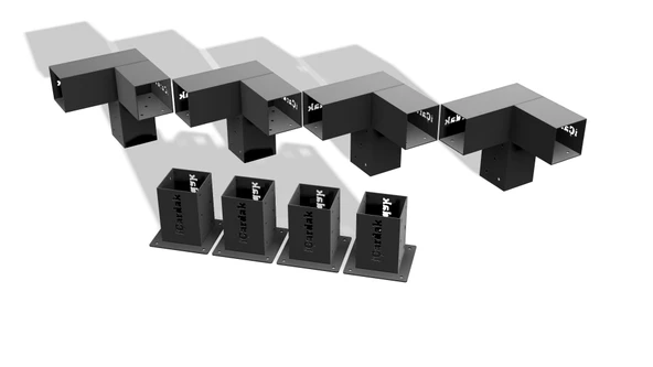 iAhşap Pergola Braket Seti 4 Ana Direkli Pergola Bağlantı Braket Seti - 3