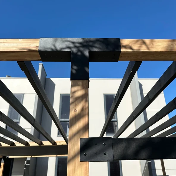 iAhşap Pergola Braket Seti 6 Ana Direkli - Izgaralı Pergola Seti - 8