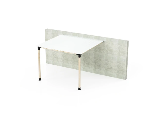 iAhşap Sundurma Pergola Braket Seti 2 Ana Direkli Trapez Sac Gölgelikli - 8