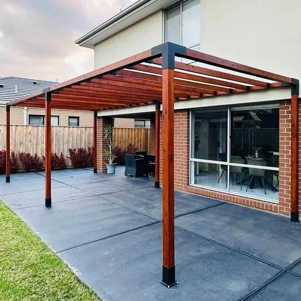 iAhşap Pergola Braket Seti 6 Ana Direkli - Izgaralı Pergola Seti - 7