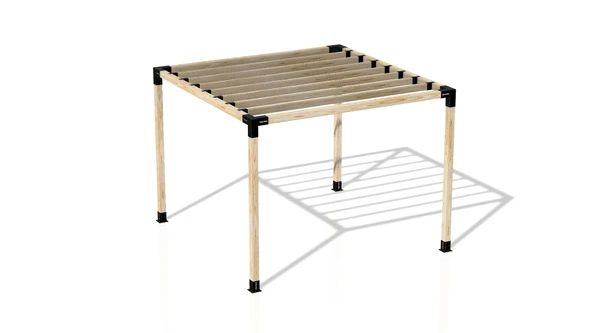 iAhşap Pergola Braket Seti 4 Ana Direkli - Izgaralı Pergola Seti - 3