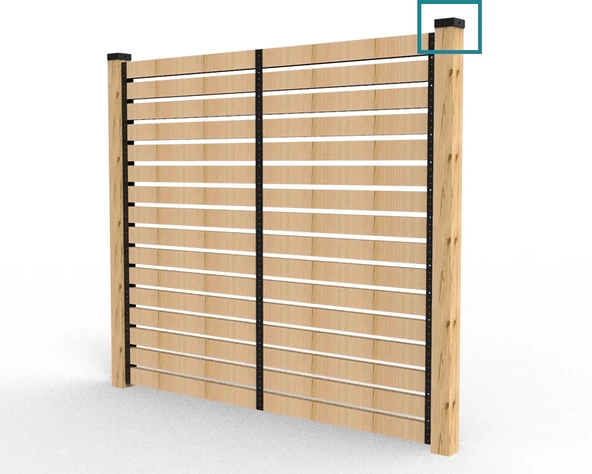 iAhşap 9 x 9 Ana Direkler İçin Çit Başlığı -Çit Kapağı - 6