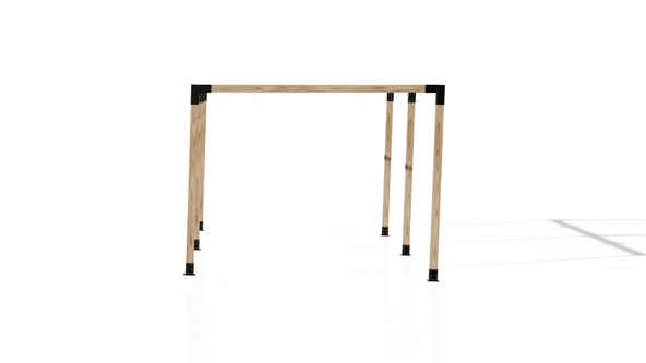 iAhşap Pergola Braket Seti 6 Ana Direkli Üstü Açık Eğimli Pergola Braket Seti - 3