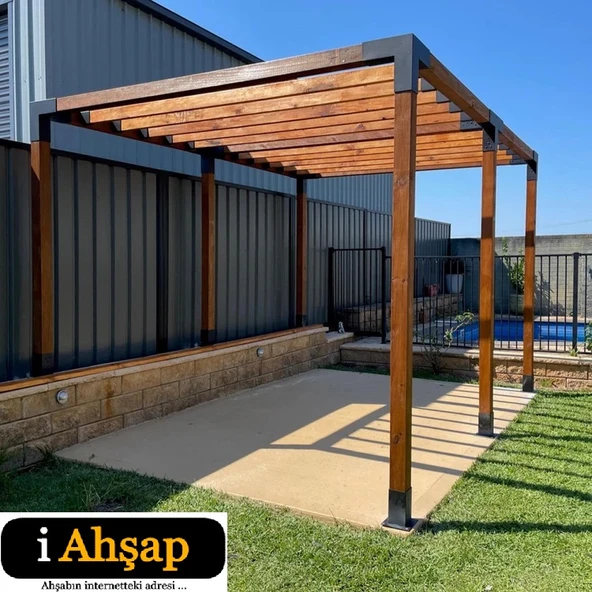 iAhşap Pergola Braket Seti 6 Ana Direkli Pergola Bağlantı Braket Seti - 6