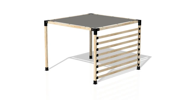 iAhşap Braket Seti 4 Ana Direkli Seperatörlü - Gölgelikli Pergola - 4