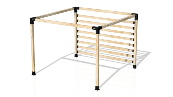 iAhşap Pergola Braket Seti 4 Ana Direkli - Yan Seperatörlü Üstü Açık - 3