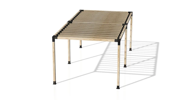 iAhşap Pergola Braket Seti 6 Ana Direkli - Izgaralı Pergola Seti - 3