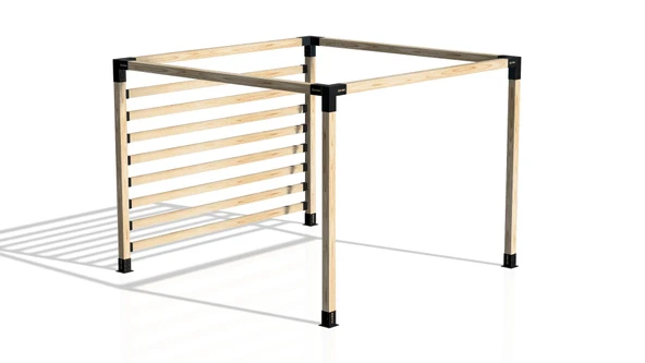 iAhşap Pergola Braket Seti 4 Ana Direkli - Yan Seperatörlü Üstü Açık - 6
