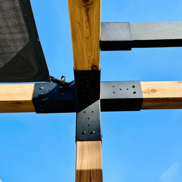iAhşap Pergola Braket Seti 6 Ana Direkli Pergola Bağlantı Braket Seti - 8