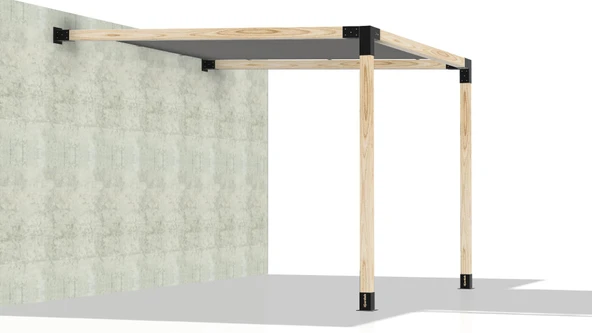 iAhşap Sundurma Pergola Braket Seti 2 Ana Direkli Gölgelikli Pergola - 5