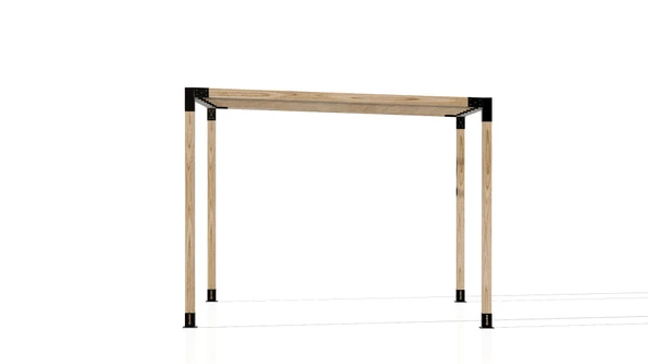 iAhşap Pergola Braket Seti 4 Ana Direkli Üstü Izgaralı Eğimli Pergola Braket Set - 3