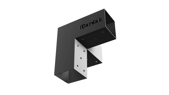 iAhşap 9 x 9 Ana direk Köşe Meretek Çıkışı 3 kollu Pergola braketi - 4